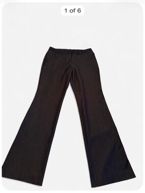 Worthington Modern Fit Navy Denim-Look Flare Trousers Size 6